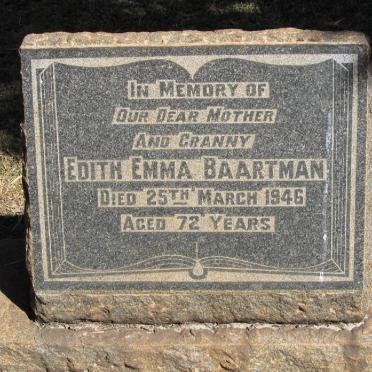 BAARTMAN Edith Emma -1946