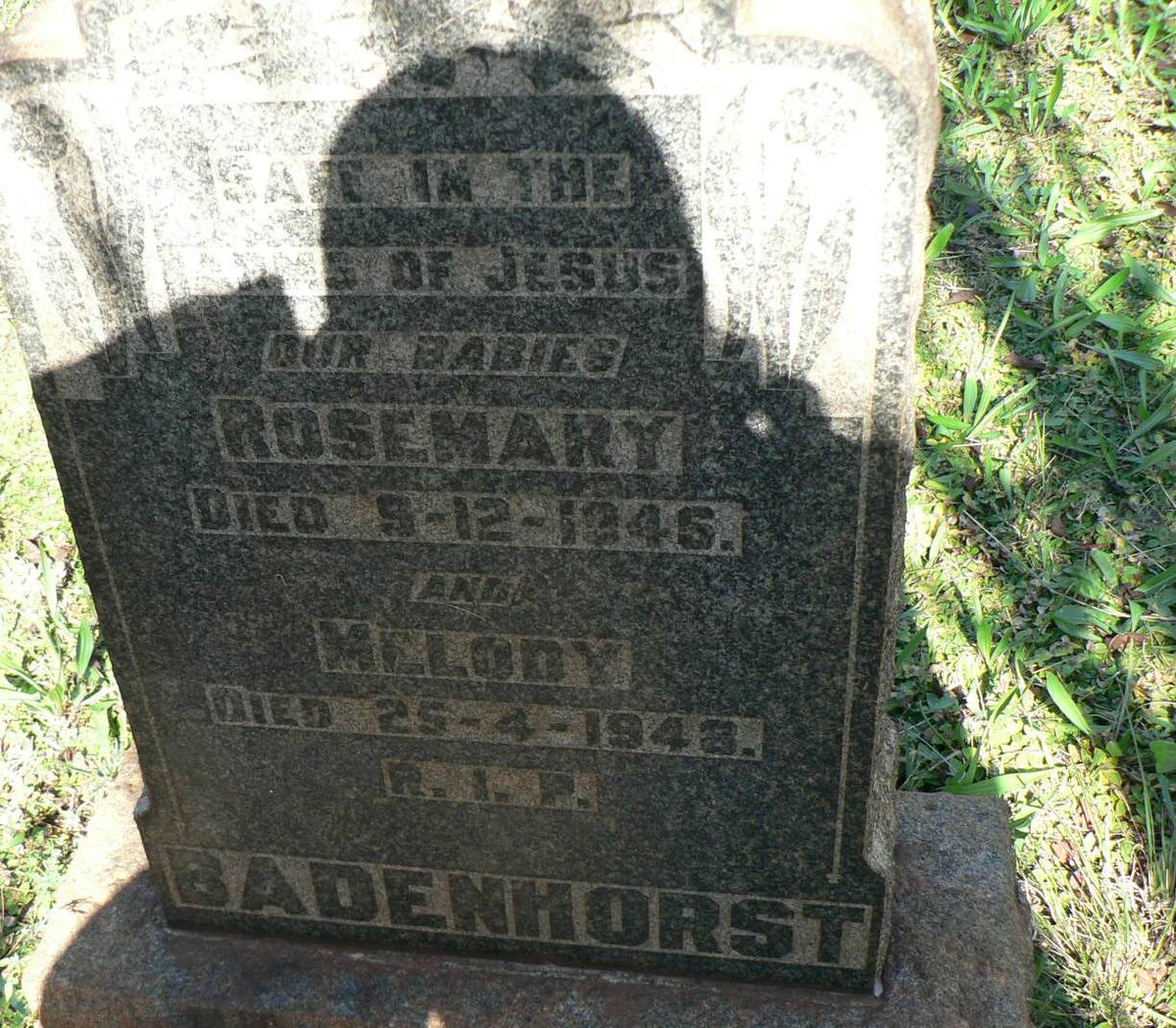 BADENHORST Rosemary -1946 :: BADENHORST Melody -1948