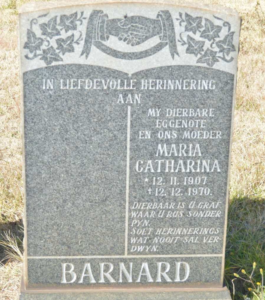 BARNARD Maria Catharina 1907-1970