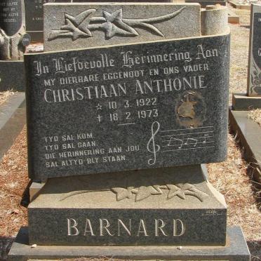 BARNARD Christiaan Anthonie 1922-1973