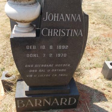 BARNARD Johanna Christina 1892-1970
