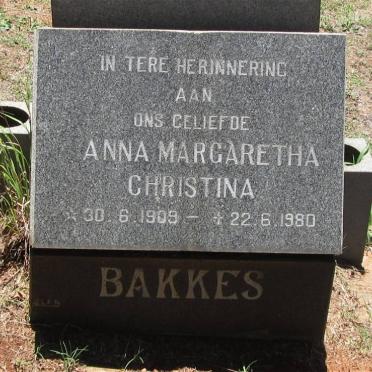 BAKKES Anna Margaretha Christina 1909-1980