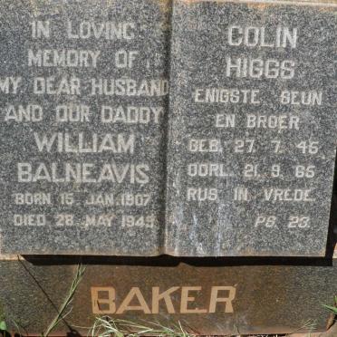 BAKER William Balneavis 1907-1949 :: BAKER Colin Higgs 1945-1965
