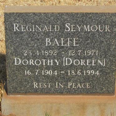 BALFE  Reginald Seymour 1892-1971 &amp; Dorothy 1904-1994 