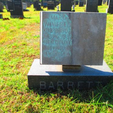 BARRETT Mary Winifred 1907-1981