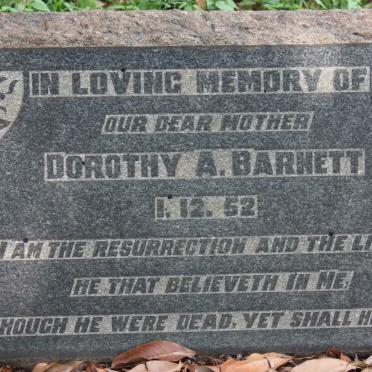 BARNETT Dorothy A. -1952