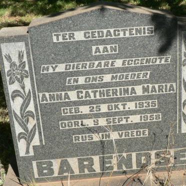 BARENDSE Anna Catherina Maria 1935-1958