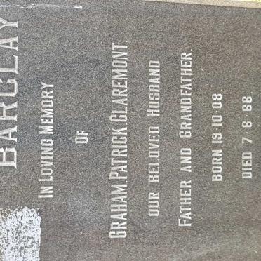 BARCLAY Graham Patrick Claremont 1908-1966