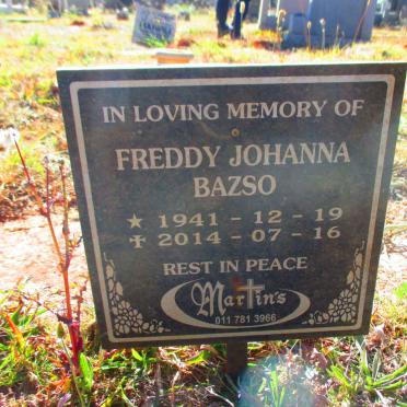 BAZSO Freddy Johanna 1941-2014