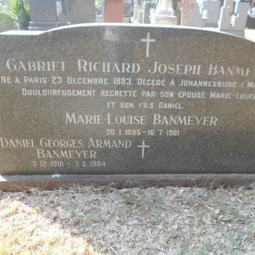 BANMEYER Gabriel Richard Joseph 1883-1950 &amp; Marie-Louise 1895-1981