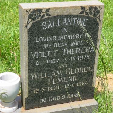 BALLANTINE William George Edmund 1909-1984 &amp; Violet Theresa 1907-1978