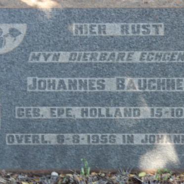 BAUCHHENSS Johannes 1895-1956