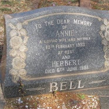 BELL Herbert -1981 &amp; Annie -1953
