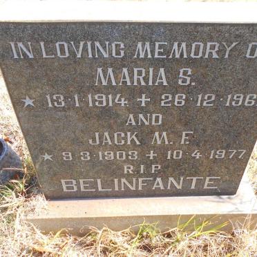 BELIFANTE Jack M.F. 1903-1977 &amp; Maria S. 1914-1961