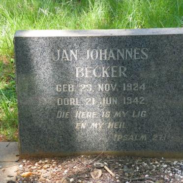 BECKER Jan Johannes 1924-1942