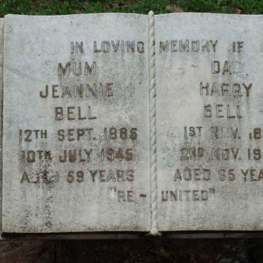 BELL Harry 1881-1946 &amp; Jeannie 1885-1945