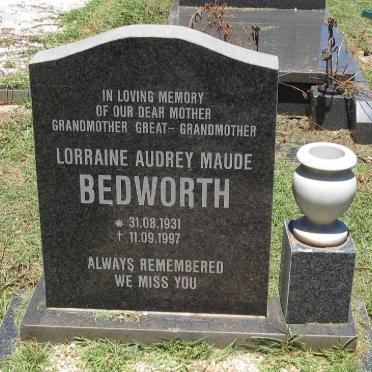 BEDWORTH Lorraine Audrey Maude 1931-1997