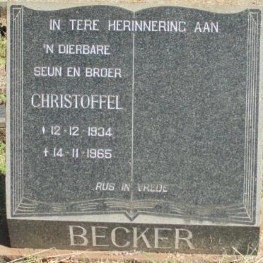 BECKER Christoffel 1934-1965