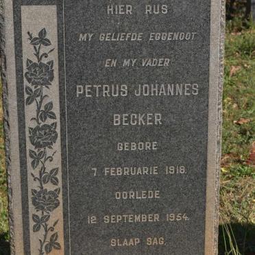 BECKER Petrus Johannes 1918-1954