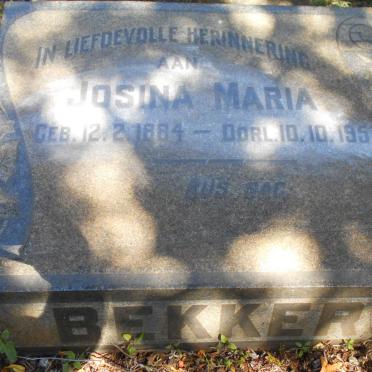 BEKKER Josina Maria 1884-1957