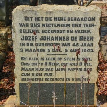 BEER Jozef Johannes, de -1943