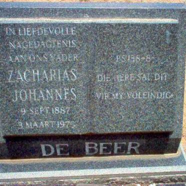 BEER Zacharias Johannes, de 1887-1979