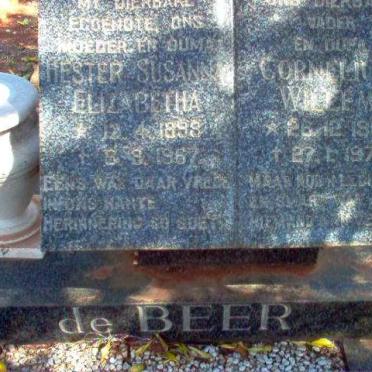 BEER Cornelius Willem, de 1909-1972 &amp; Hester Susanna Elizabetha 1898-1967