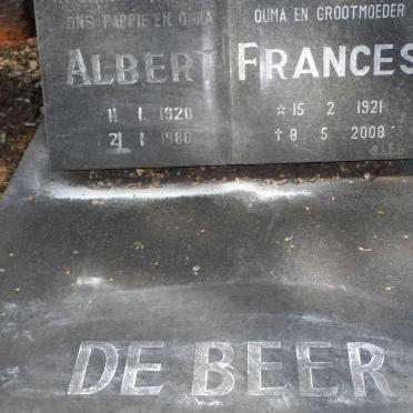 BEER Albert, de 1920-1980 &amp; Frances 1921-2008