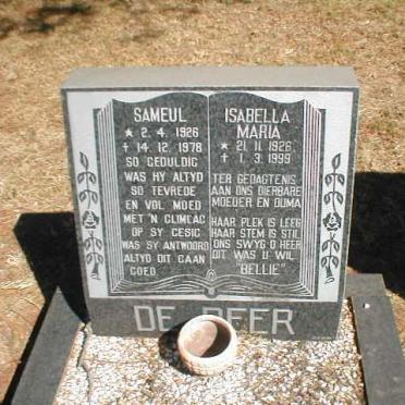 BEER Sameul, de 1926-1978 &amp; Isabella Maria 1928-1999