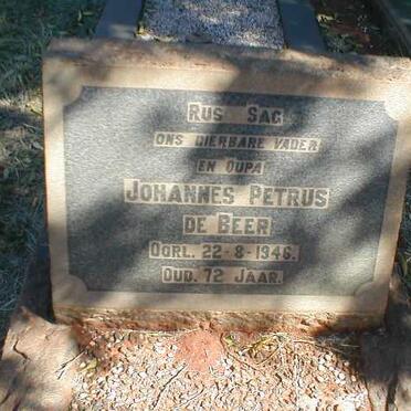 BEER Johannes Petrus, de -1946