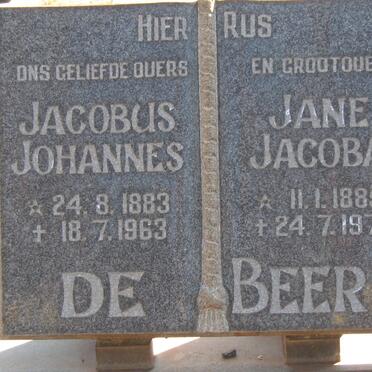 BEER Jacobus Johannes, de 1883-1963 &amp; Jane Jacoba 1885-1971