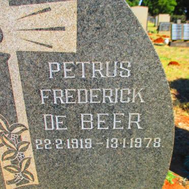 BEER Petrus Frederick, de 1919-1978