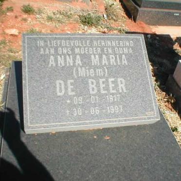 BEER Anna Maria, de 1917-1997