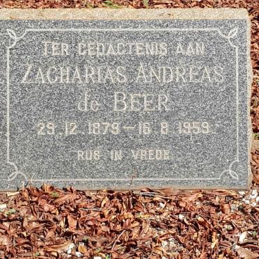 BEER Zacharias Andreas, de 1879-1959