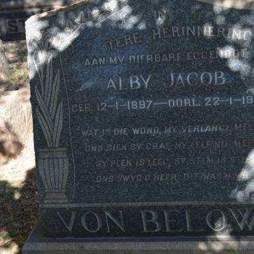 BELOW Alby Jacob, von 1897-1958