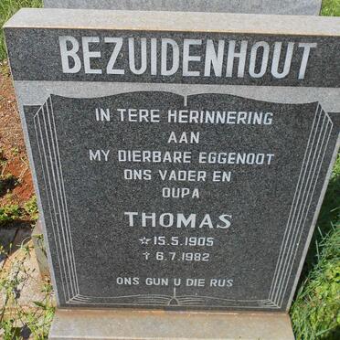 BEZUIDENHOUT Thomas 1905-1982