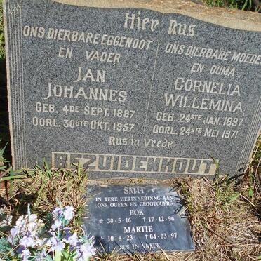 BEZUIDENHOUT Jan Johannes 1897-1957 &amp; Cornelia Willemina 1897-1971