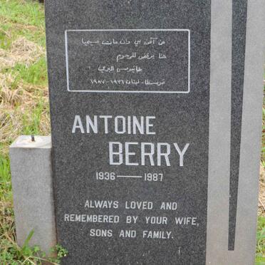 BERRY Antoine 1936-1987