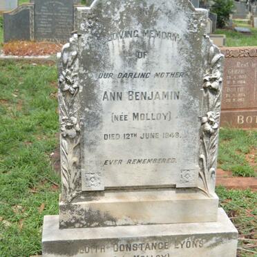 BENJAMIN Ann nee MOLLOY -1948 :: LYONS Edith Constance nee MOLLOY -1967