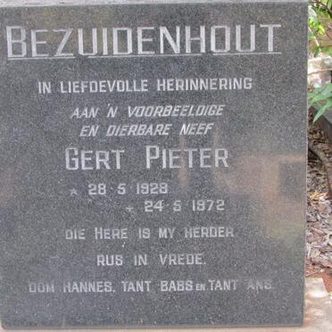 BEZUIDENHOUT Gert Pieter 1928-1972