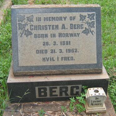 BERG Christen A. 1881-1952