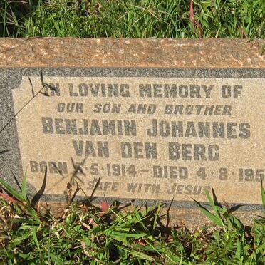 BERG Benjamin Johannes, van den 1914-1951