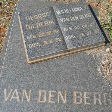 BERG George Diederik, van den 1920-1982 &amp; Wilhelmina 1922-1987