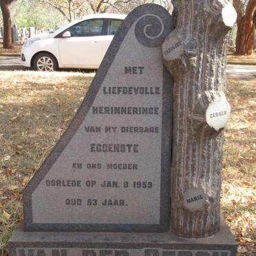 BERGH, van der -1959