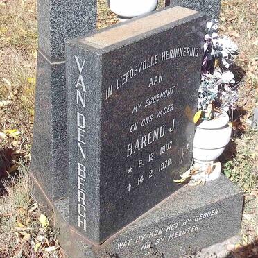BERGH Barend J., van den 1907-1970