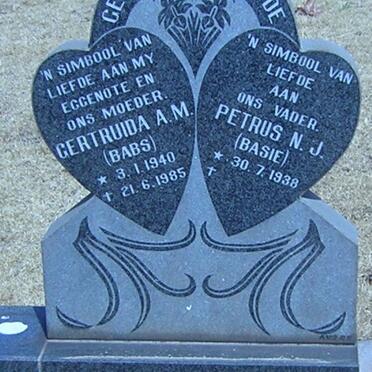 BERG Petrus N.J., v.d. 1938- &amp; Gertruida A.M. 1940-1985