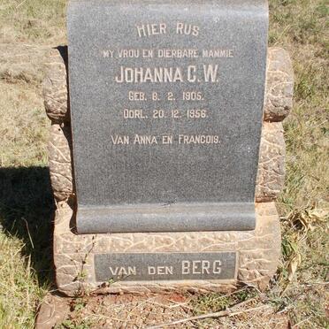 BERG Johanna C.W., van den 1905-1956