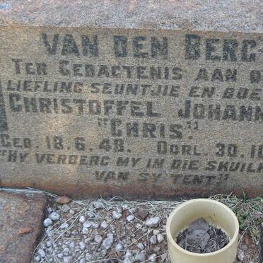 BERG Christoffel Johannes, van den 1948-1948