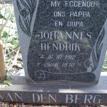 BERG Johannes Hendrik, van den 1912-1970