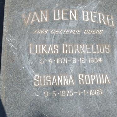 BERG Lukas Cornelius, van den 1871-1954 &amp; Susanna Sophia 1875-1968